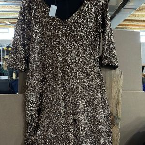 Sequin gold dress